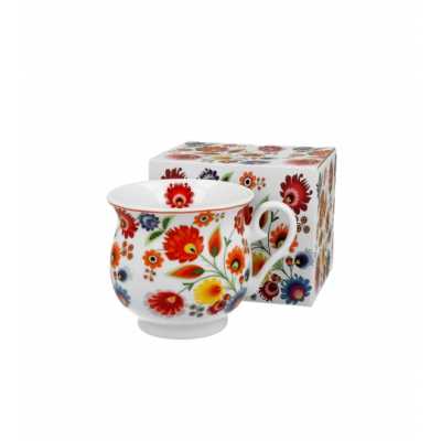 Obrázek pro Hrnek porcelánový 470ml KVĚTY ETNO