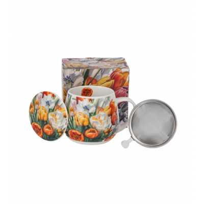 Obrázek pro Hrnek porcelánový 460ml KVĚTY ETNO