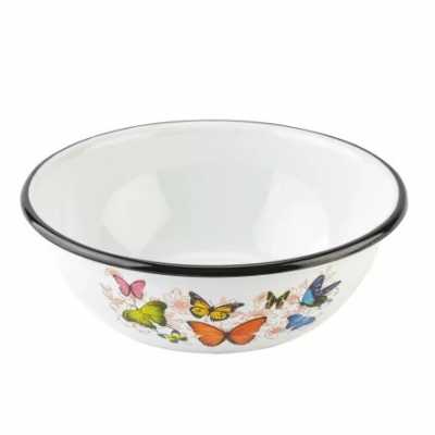 Obrázek pro Smaltovaná miska motýli 2,5 lit