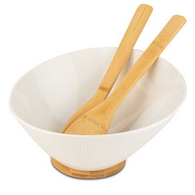 Obrázek pro Keramická salátová mísa NAVA 26 cm 1,8 l bambusové dno