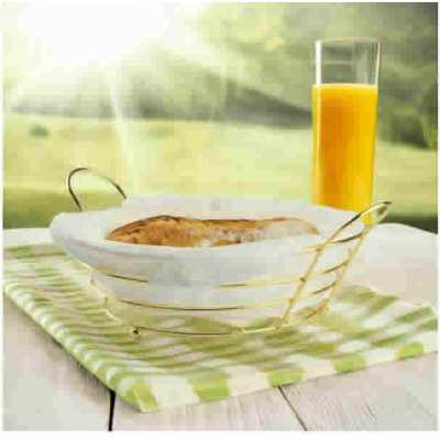 Košík na chléb 30x24cm zlatý Obrázek pro Košík na chléb 30x24cm zlatý