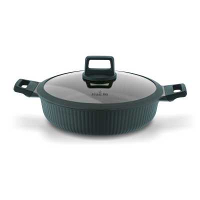 Obrázek pro Pánev granitová na indukci ERIDAN 28 cm se 2 úchyty a poklicí