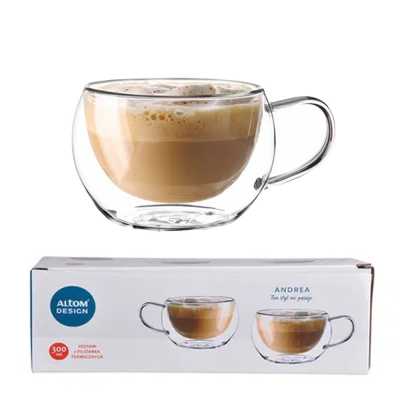 Šálky s dvojitou stěnou 300 ml sada 2 ks Obrázek pro Šálky s dvojitou stěnou 300 ml sada 2 ks