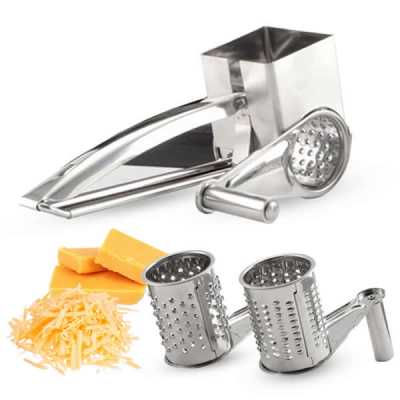 Nerezový struhadlo na sýr, ořechy 3 bubínky Obrázek pro Nerezový struhadlo na sýr, ořechy 3 bubínky