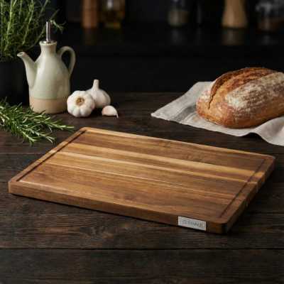 Obrázek pro Dřevěná akáciová deska na krájení 33 x 25 x 3 cm