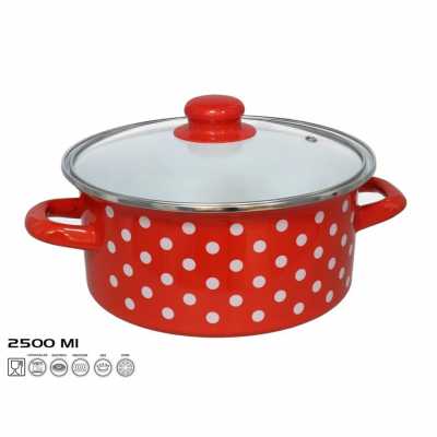 Obrázek pro Kastról smaltovaný s poklicí 2,5l 22x10cm JAEN