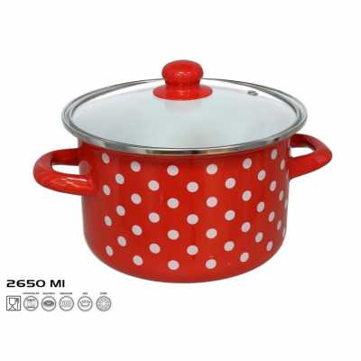 Obrázek pro Hrnec smaltovaný s poklicí 2,65l 20x12cm MALAGA