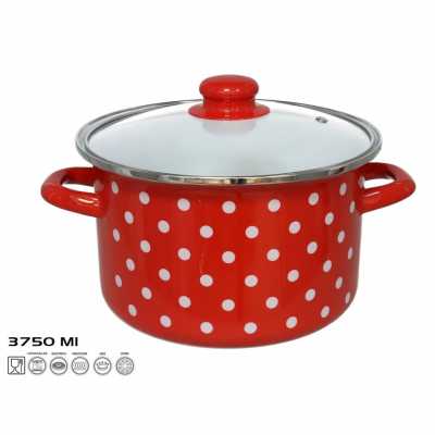 Obrázek pro Hrnec smaltovaný s poklicí 3,75 l 22x13cm MALAGA