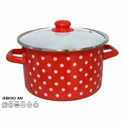 Obrázek pro Hrnec smaltovaný s poklicí 4,80l 24x14cm MALAGA