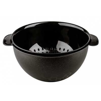 Obrázek pro Praktický cedník s miskou 3l - sada černé misky + černého cedníku