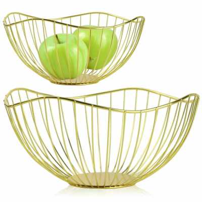 Obrázek pro Zlatý košík na ovoce 20 x 12 cm