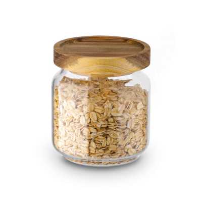 Obrázek pro Skleněná nádoba s dřevěným víčkem Akácia 350 m