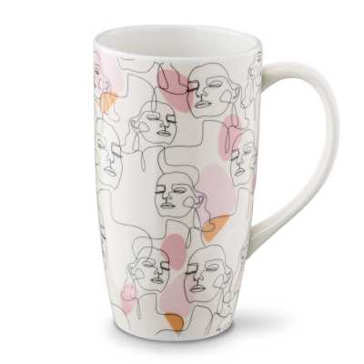 Obrázek pro Hrnek Eli Obličeje 600 ml – porcelánový hrnek na kávu a čaj