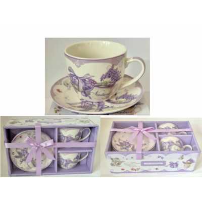 Dárková sada 2 šálků s podšálky – 260 ml LAWENDA Obrázek pro Dárková sada 2 šálků s podšálky – 260 ml LAWENDA