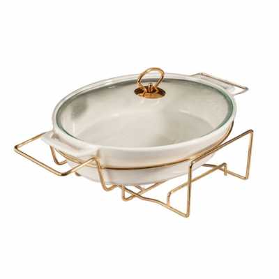 Obrázek pro Keramická mísa s ohřívačem 36,5 × 25,5 × 7 cm