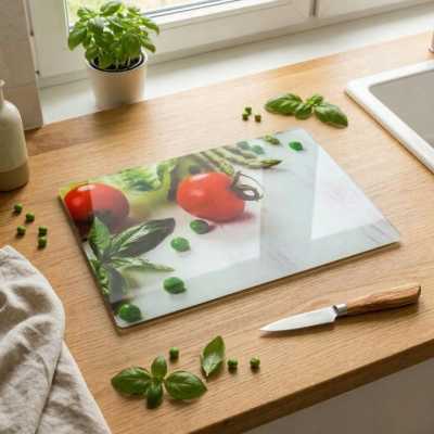 Obrázek pro Skleněná krájecí deska 20 x 30 cm – rajčata