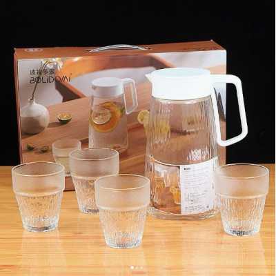 Obrázek pro Skleněný džbán 1,2 la 4 skleněné sklenice 220 ml