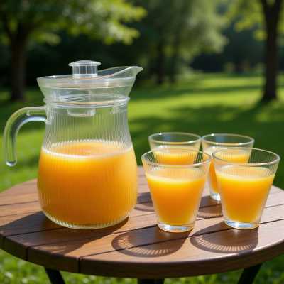 Obrázek pro Skleněný džbán 1,2 la 4 skleněné sklenice 220 ml