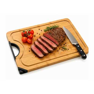 Bambusová krájecí deska s integrovanou bruskou na nože – 40 × 30 × 1,7 cm Obrázek pro Bambusová krájecí deska s integrovanou bruskou na nože – 40 × 30 × 1,7 cm