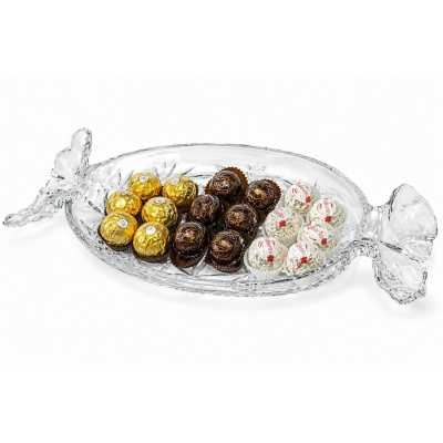 Obrázek pro Skleněná mísa na pralinky a bonbóny 43 × 15 cm