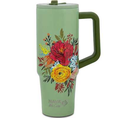 Obrázek pro Termohrnek 900ml s brčkem FLORAL
