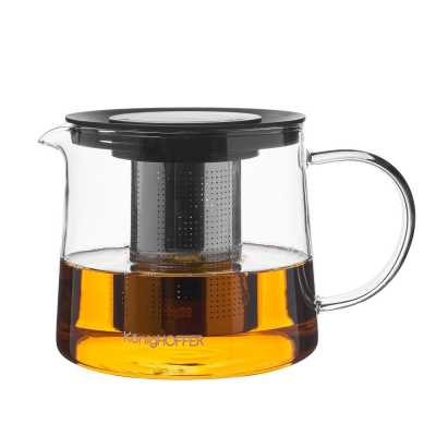 Skleněná konvice s nerezovým louhovačem Konighoffer Andrea 1,5 l Obrázek pro Skleněná konvice s nerezovým louhovačem Konighoffer Andrea 1,5 l