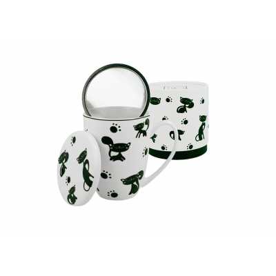 Hrnek se sítkem porcelánový 350 ml Obrázek pro Hrnek se sítkem porcelánový 350 ml