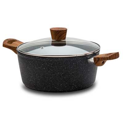 Obrázek pro Hrnec 20cm s kamenným povrchem a poklicí 2,1L NATURE