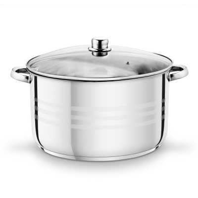 Obrázek pro Nerezový hrnec se skleněnou poklicí 34 x 19 cm, 17 l