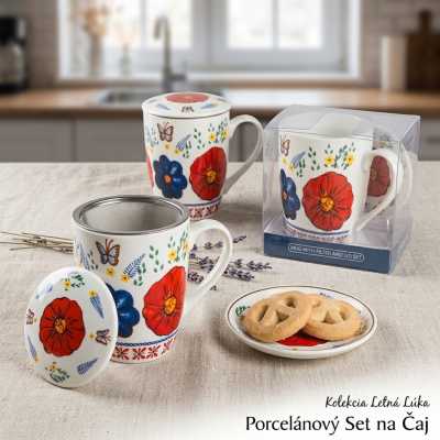 Hrnek se sítkem porcelánový 350 ml POPPY Obrázek pro Hrnek se sítkem porcelánový 350 ml POPPY