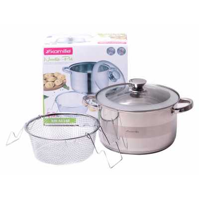 Hrnec nerezový se sítkem a pokličkou 6,5l Hrnec nerezový se sítkem a pokličkou / Hrniec so sitkom a pokrievkou