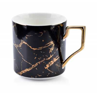 Hrnek porcelánový černo-zlatý 360 ml CRISTIE BLACK hrnček porcelánový / hrnek