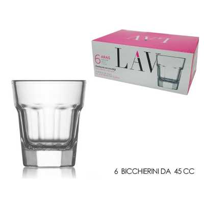 Poháre skleněné sada 6ks 45ml poháre / sklenice