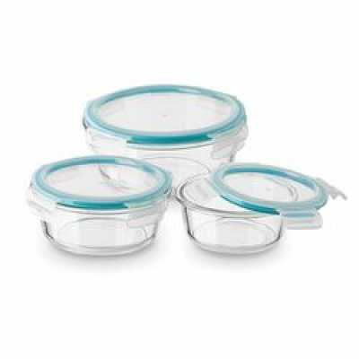 Dózy skleněné sada 3 ks LARGO Dózy sklenené