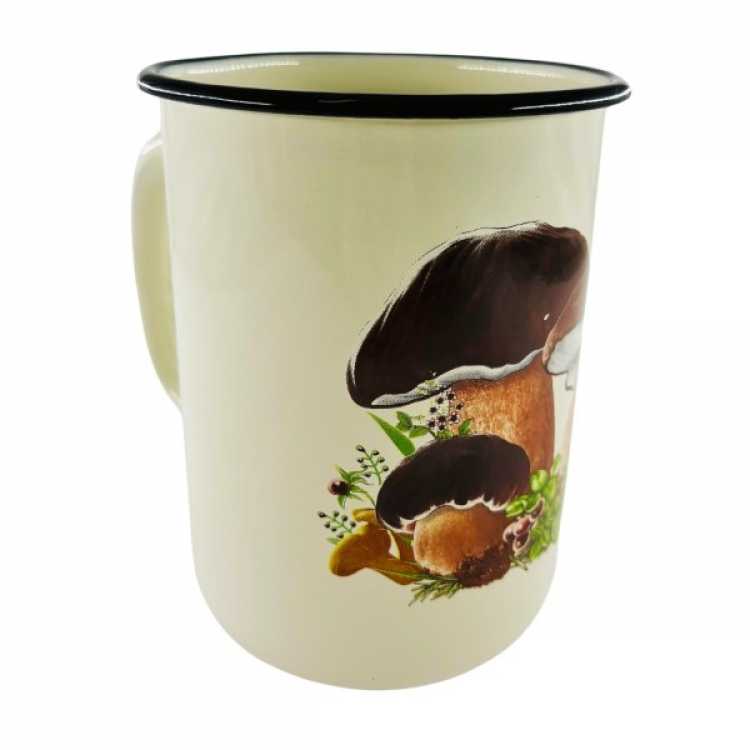 Obrázek pro Smaltovaný hrnek vysoký houby 12 cm