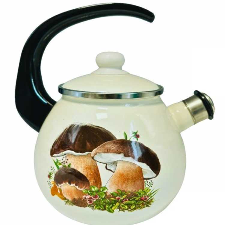 Obrázek pro Čajník smaltovaný houby s píšťalkou 2,5 l