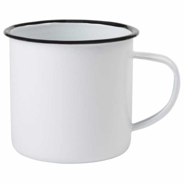 Obrázek pro Smaltovaný hrnek bílý 9 cm