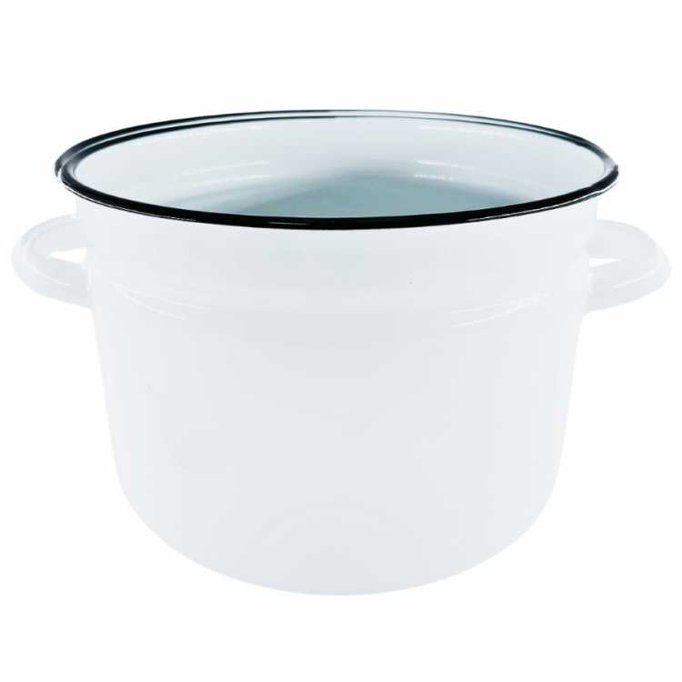 Obrázek pro Smaltovaný hrnek bílý 10 cm
