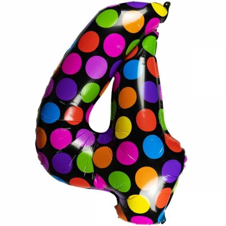 Obrázek pro Balón fóliový číslo 4 lentilky