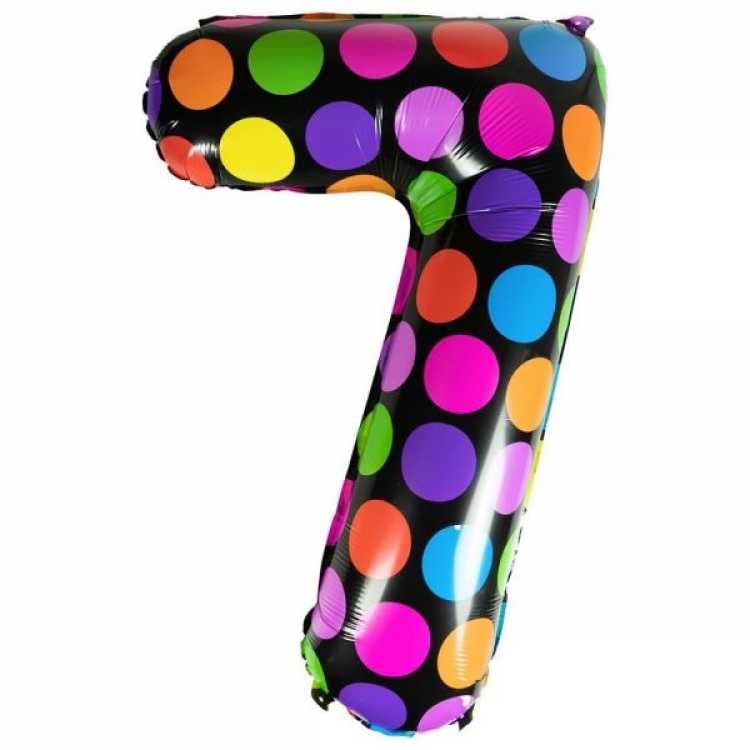 Obrázek pro Balón fóliový číslo 7 lentilky