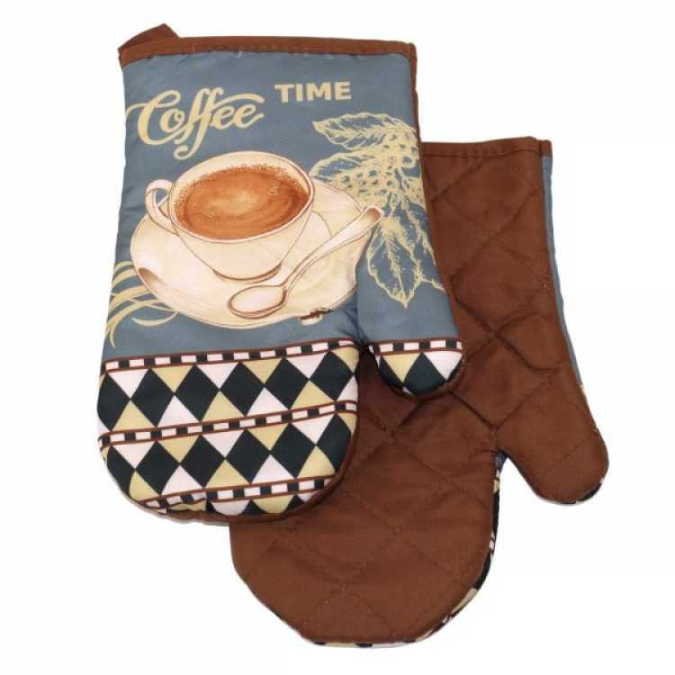 Obrázek pro Kuchyňské rukavice sada 2ks coffee time