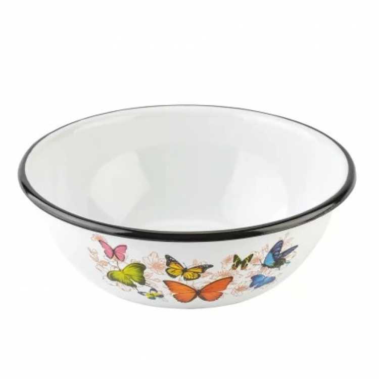 Obrázek pro Smaltovaná miska motýli 2,5 lit