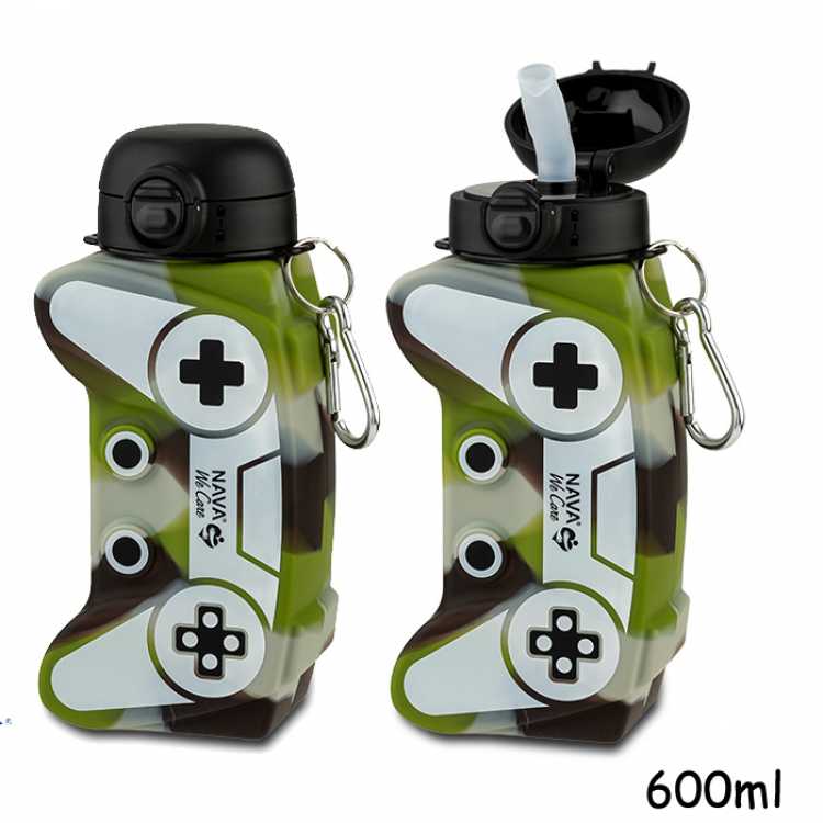 Obrázek pro Dětská láhev NAVA, silikonová láhev na vodu, 600 ml vložka s brčkem