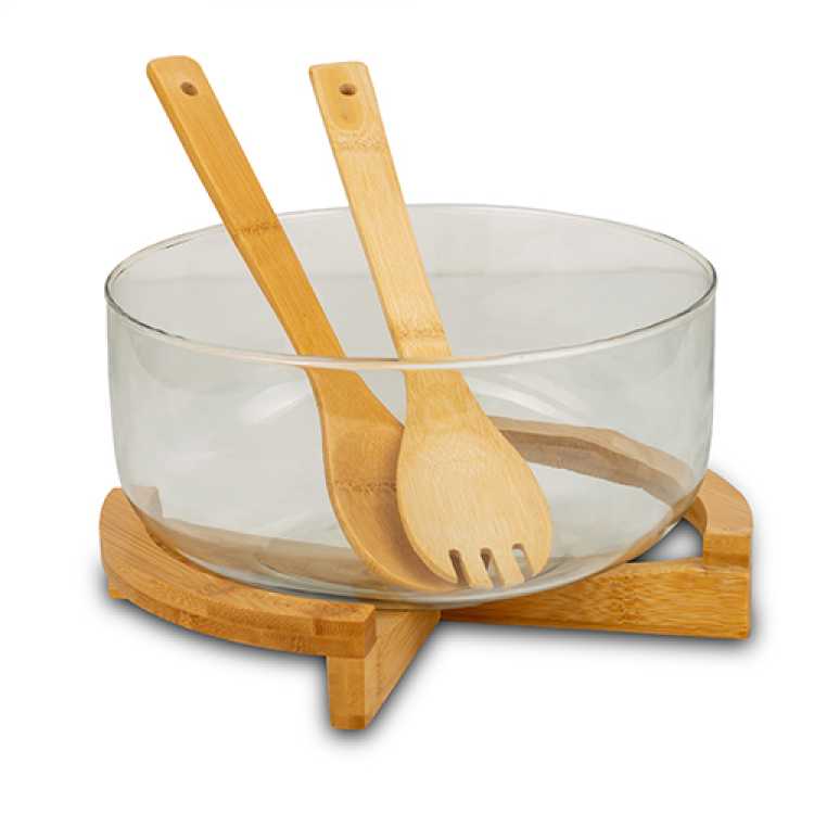 Obrázek pro Salátová mísa NAVA Terrestrial s bambusovým podstavcem 24 cm