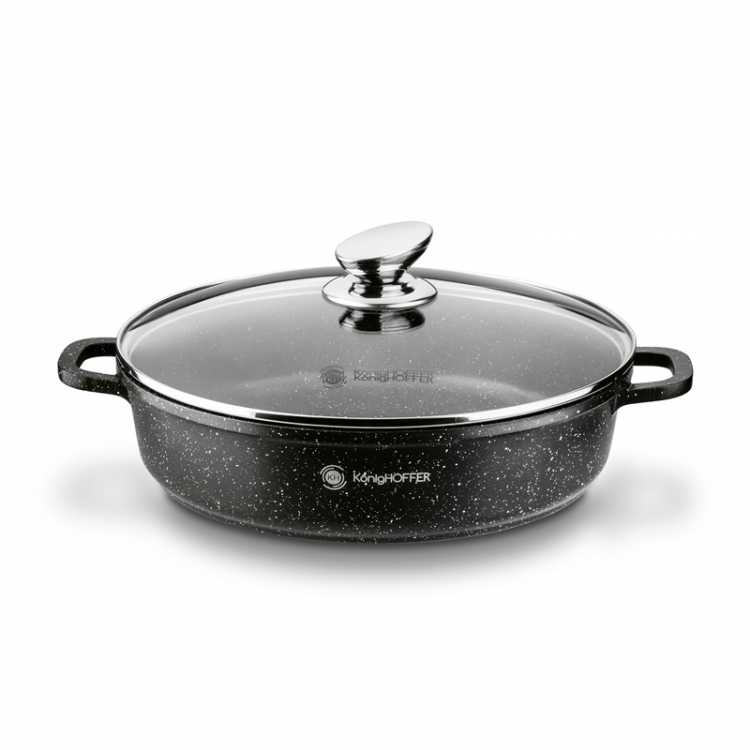 Obrázek pro Hrnec s keramickým povrchem a poklicí 28CM