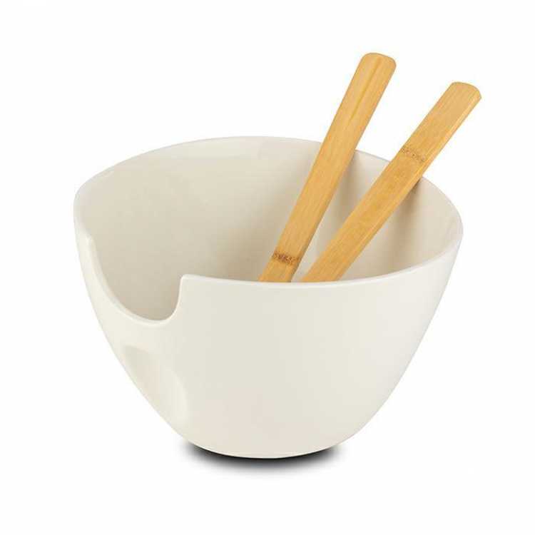 Obrázek pro Keramická salátová mísa NAVA 26 cm 1,8 l bambusové dno