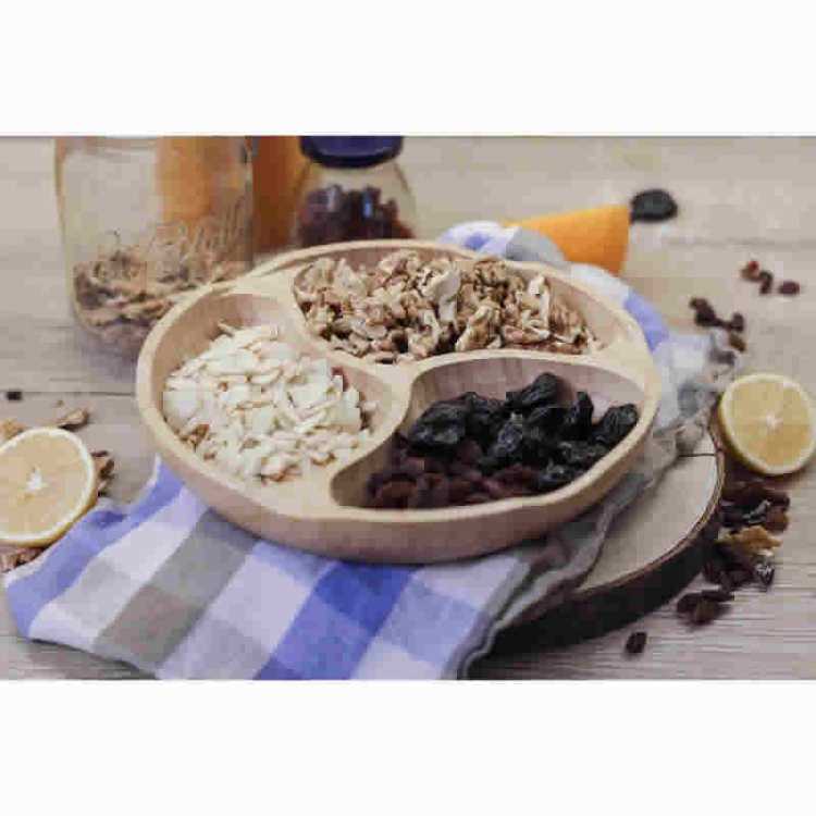 Obrázek pro Třídílný bambusový talíř dělený 25cm