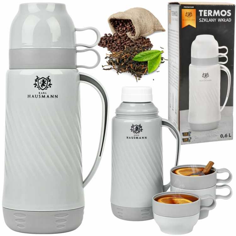 Obrázek pro Termoska 0,6 l se skleněnou vložkou a 2 šálky