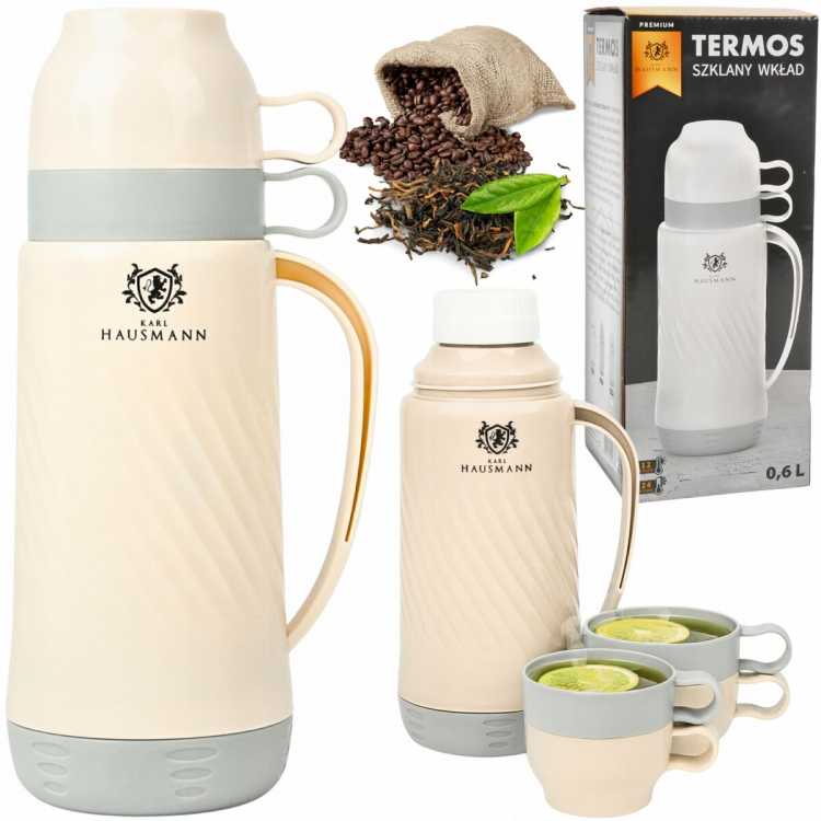 Obrázek pro Termoska 0,6 l se skleněnou vložkou a 2 šálky