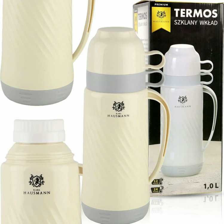 Obrázek pro Termoska 1,0 l se skleněnou vložkou a 2 šálky